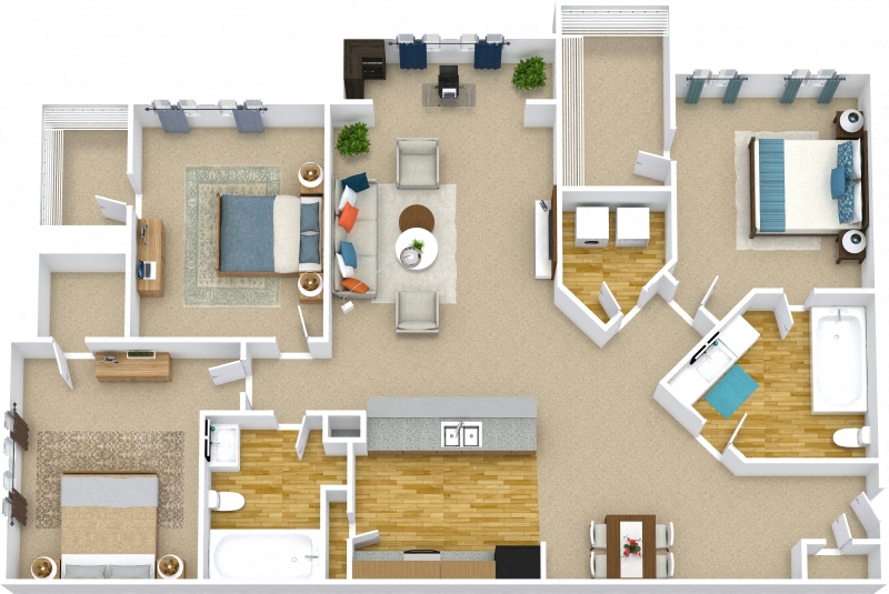 Andros Isles Apartments in Daytona Beach, FL The Aruba-Solarium